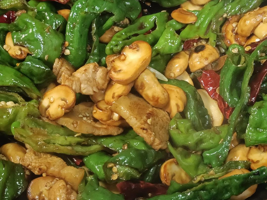 素炒鲜口蘑（白蘑菇），快手家常菜