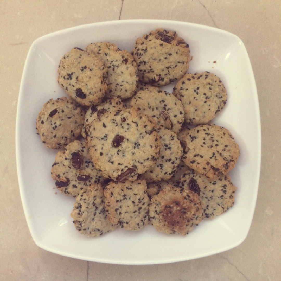 黑芝麻燕麦高纤饼干（无添加，另含植物油减脂配方）