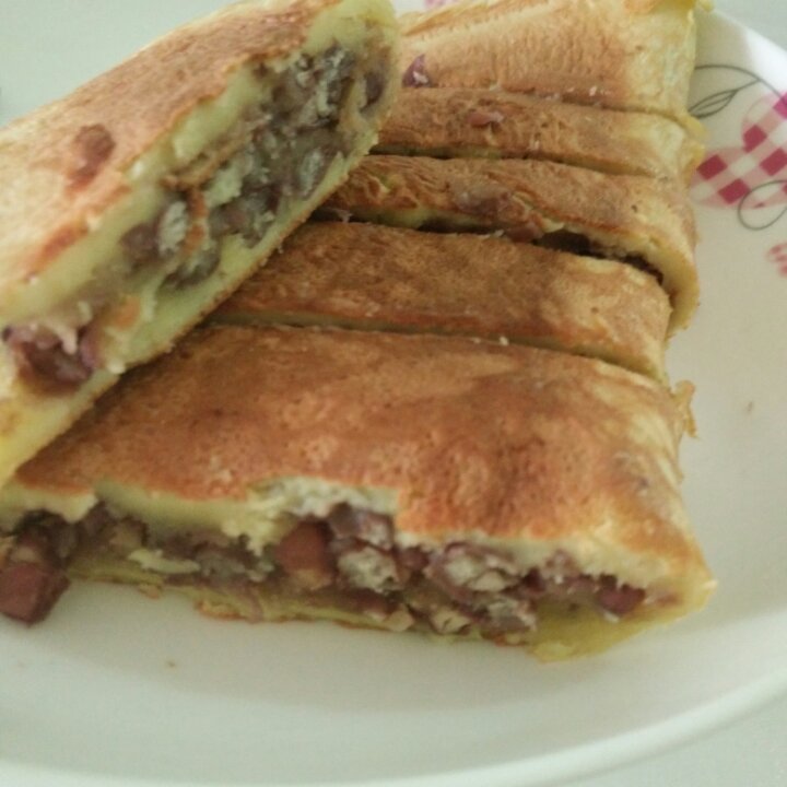 平底锅版蜜红豆饼