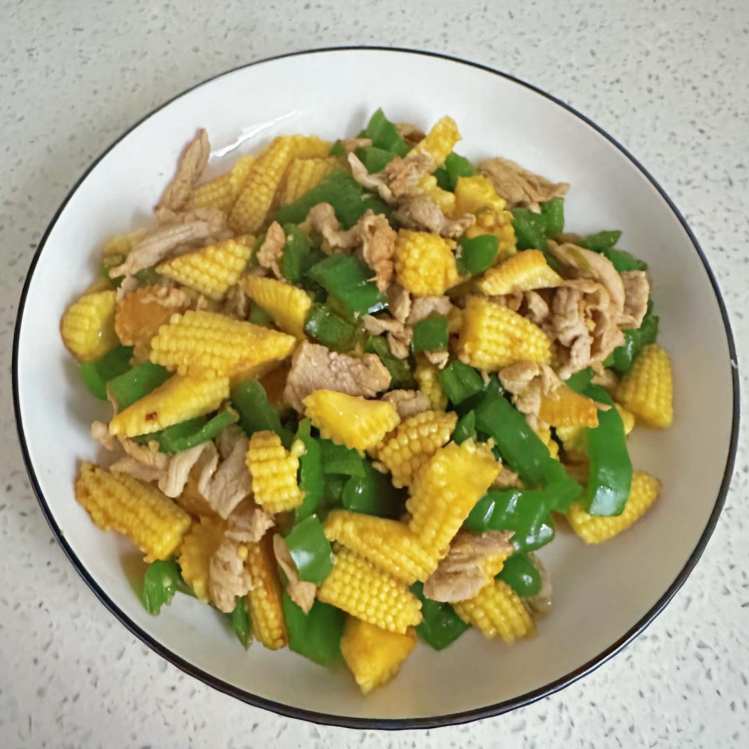 玉米笋炒肉片