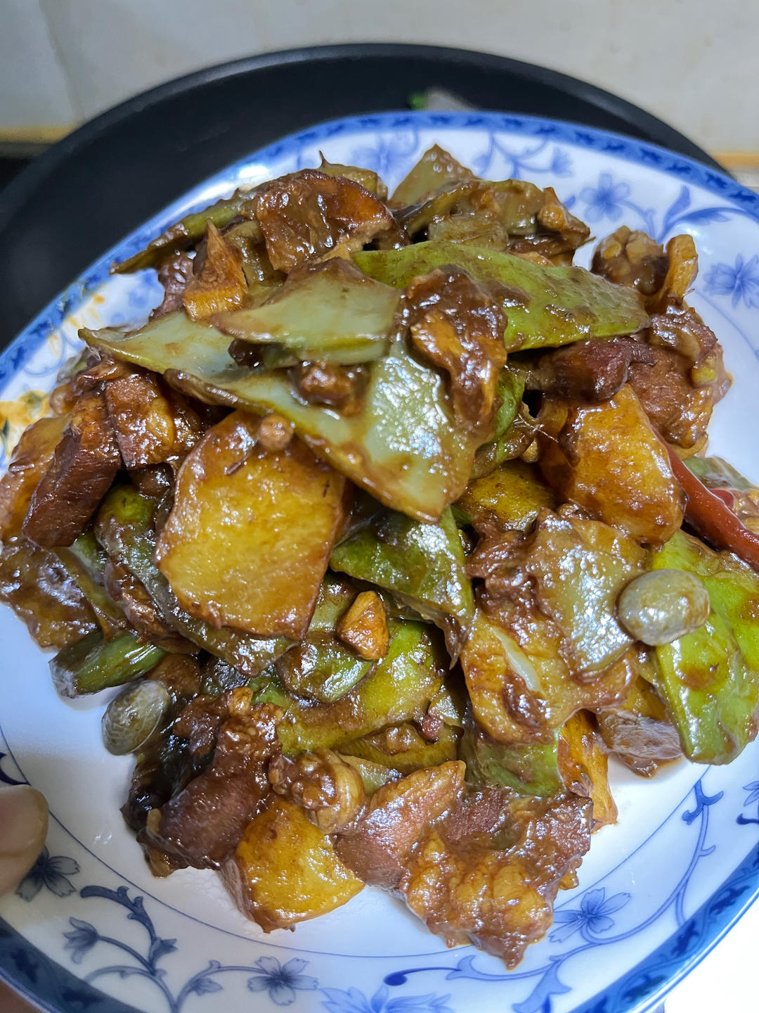 东北油豆角炖肉