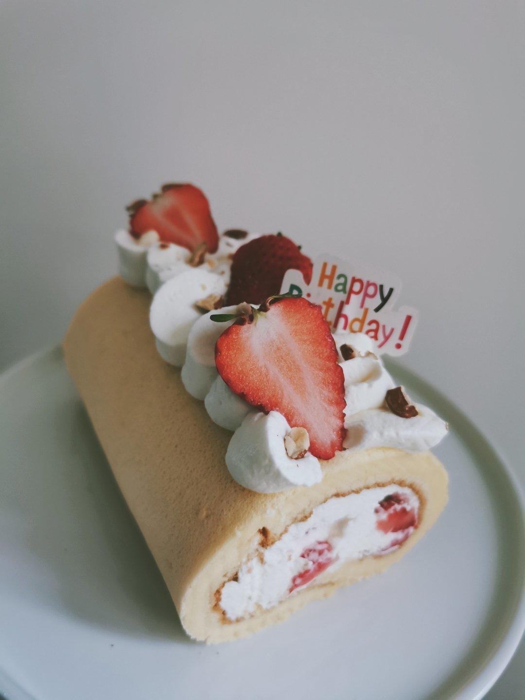 松软不开裂的日式草莓蛋糕卷🍓