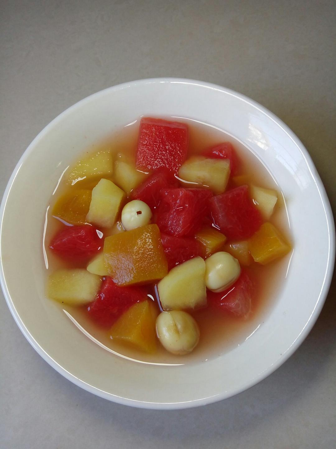 飞雪2195做的莲子水果羹