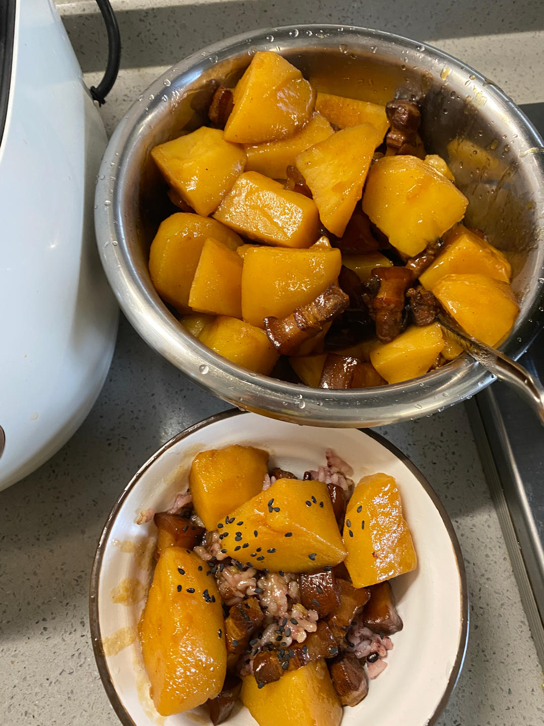 红烧肉炖土豆