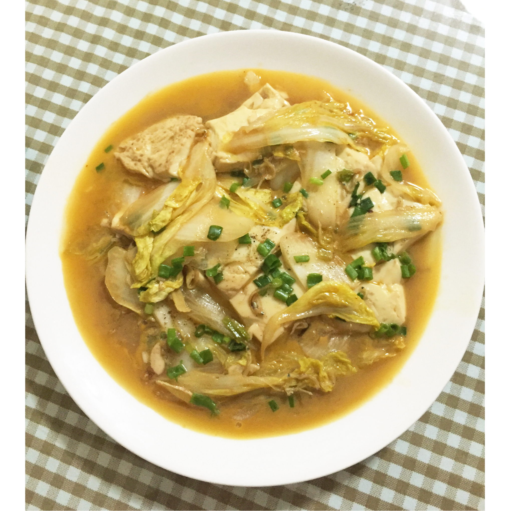 虾酱白菜叶炸豆腐