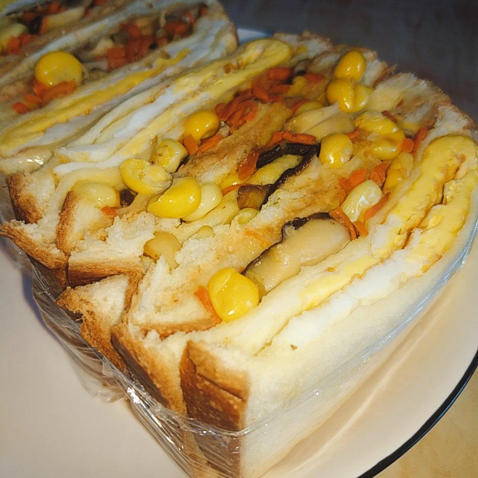 『花生酱杂蔬鸡蛋三明治』·咸口·全熟菜版