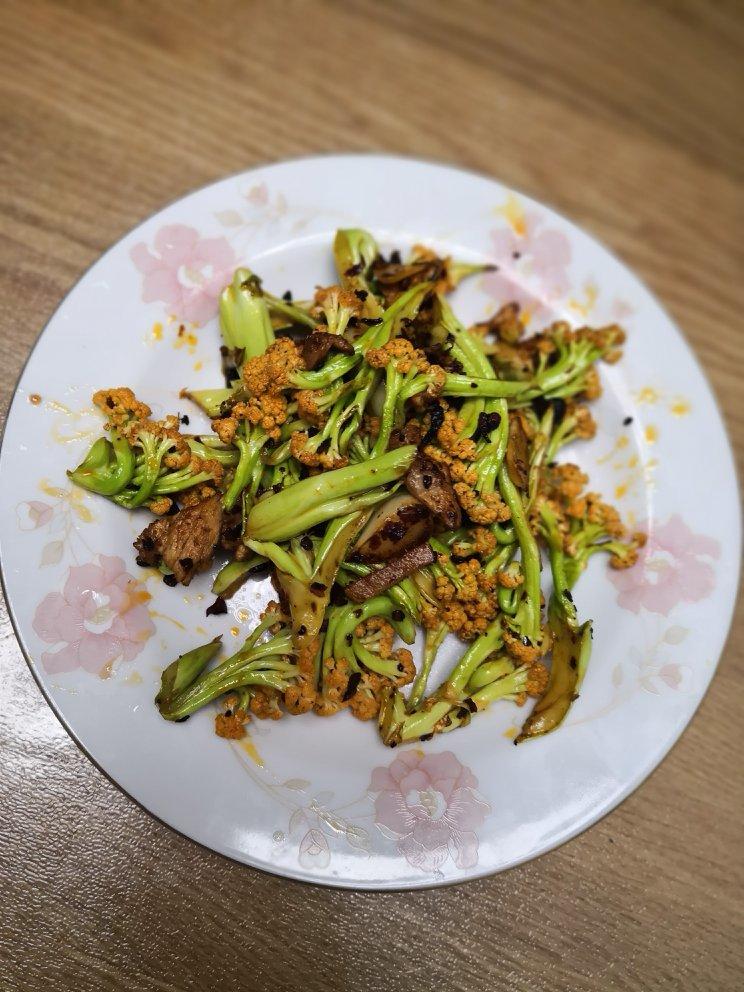 豆豉酱爆有机花菜
