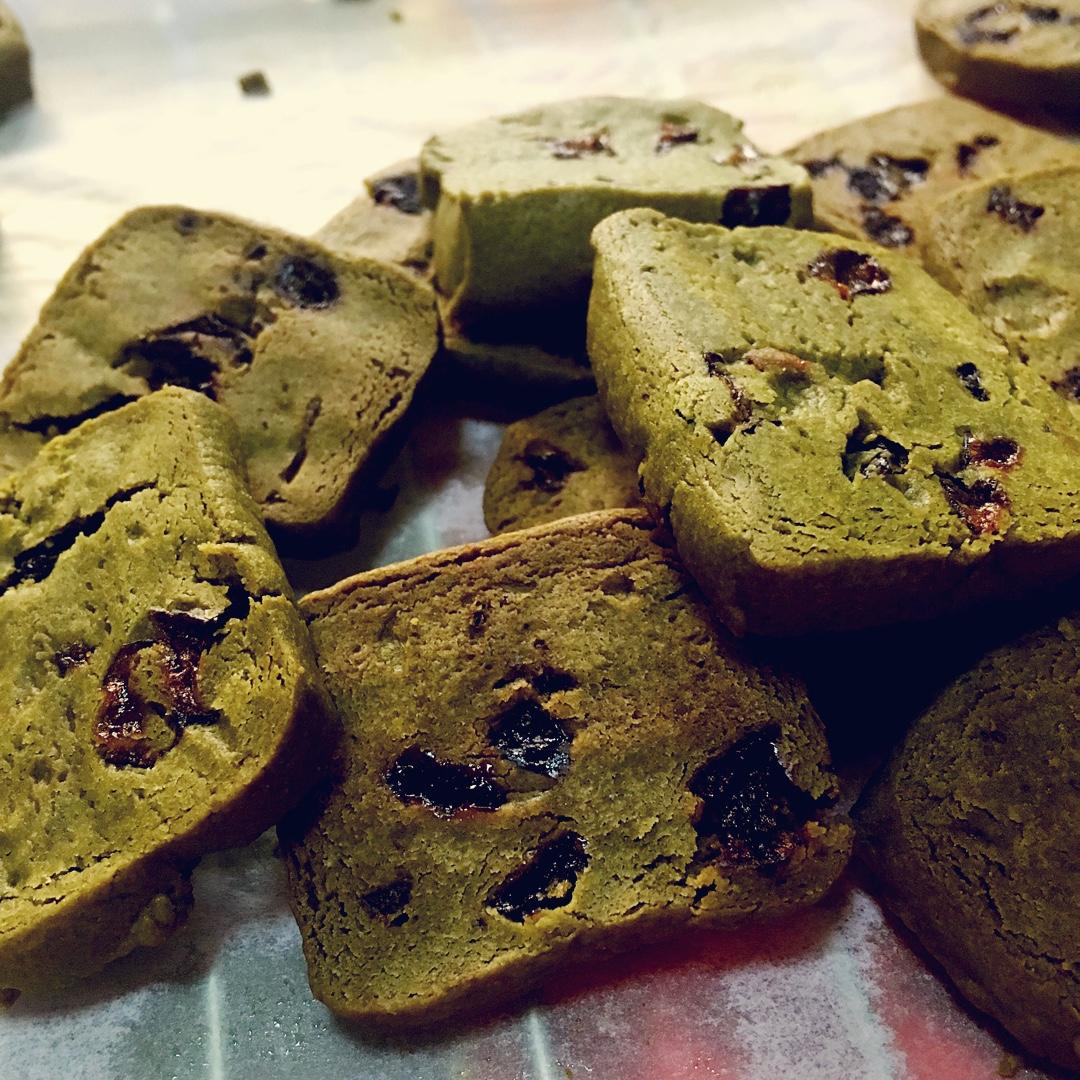 抹茶蔓越莓饼干