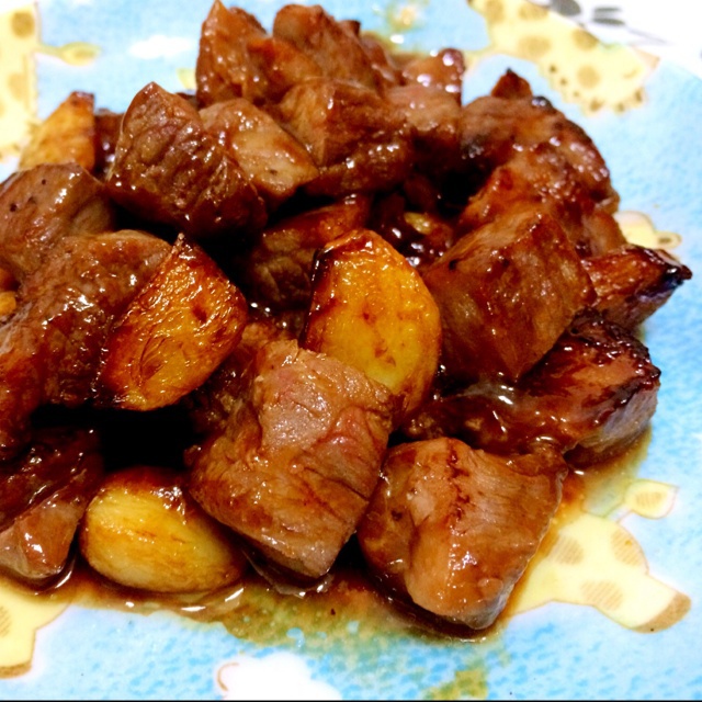 黑蒜子牛肉粒