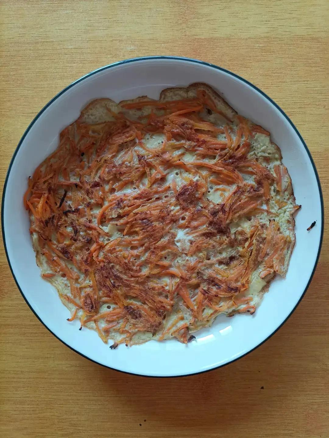 减脂餐-低脂无糖但香甜好吃的胡萝卜煎蛋