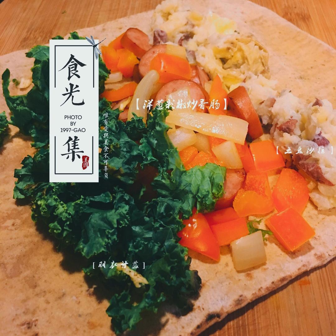 ｛轻食｝拉法卷的完美公式Laffa wrap（附饼皮做法）