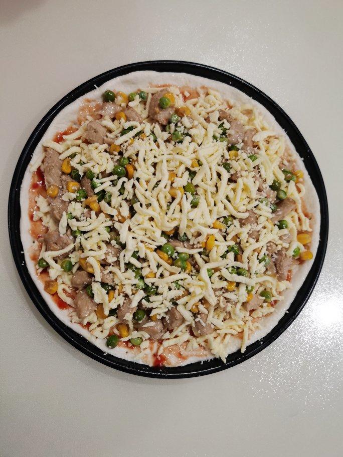 超软饼底鸡肉披萨，详述饼底不硬，披萨不湿，柔软拉丝做法