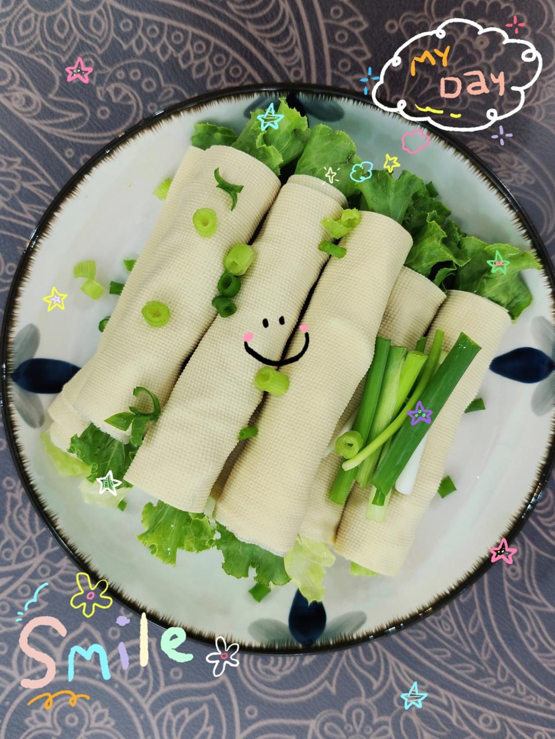 生菜豆皮卷