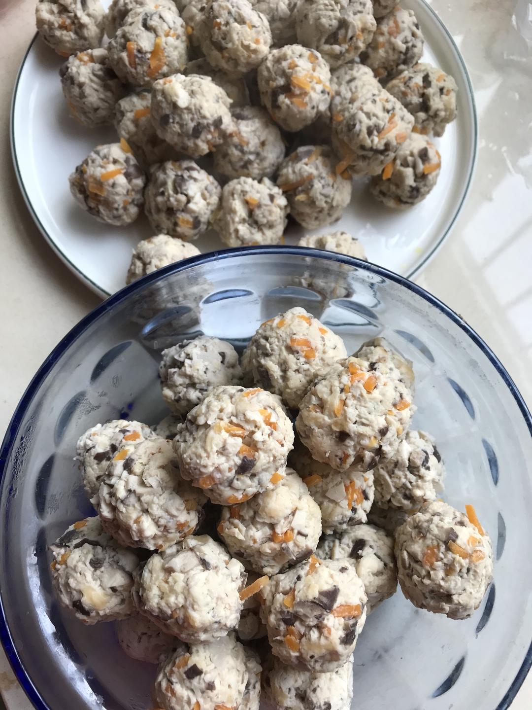 香菇鸡肉丸的做法