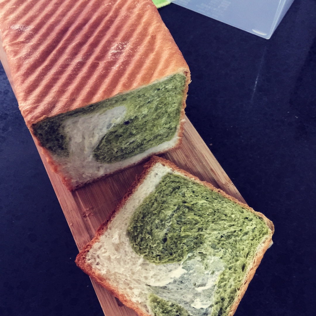 抹茶蜜豆吐司