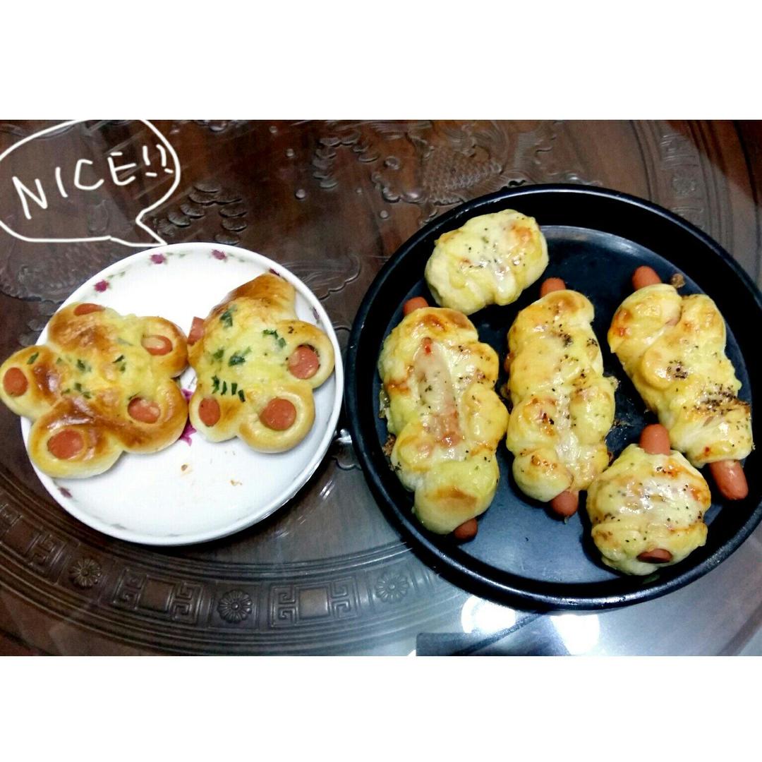 #Firth Try#肠仔花式面包的做法