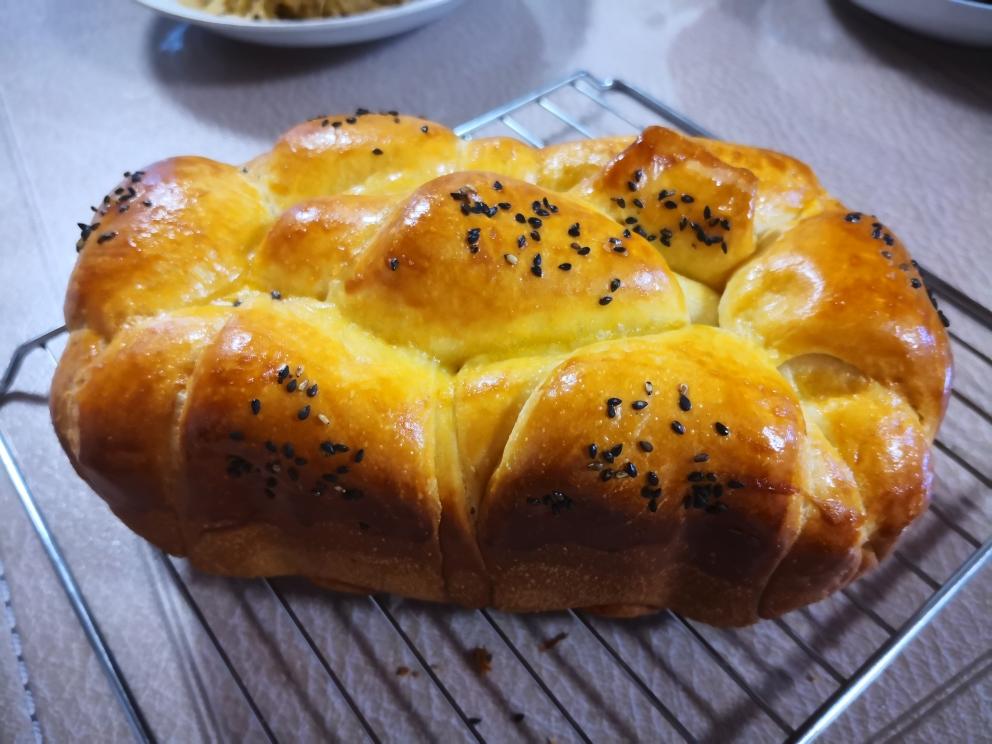 超快手一次发酵挤挤面包 面包机和面+发酵+烘烤