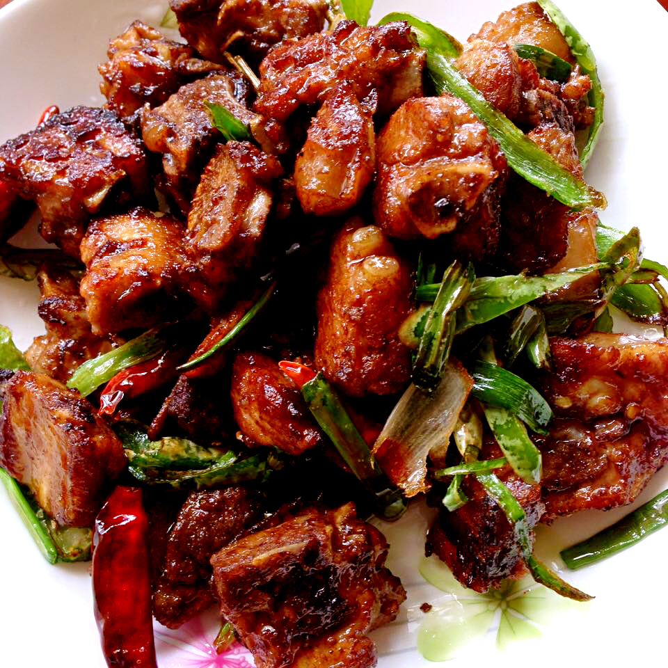 双椒煎排骨