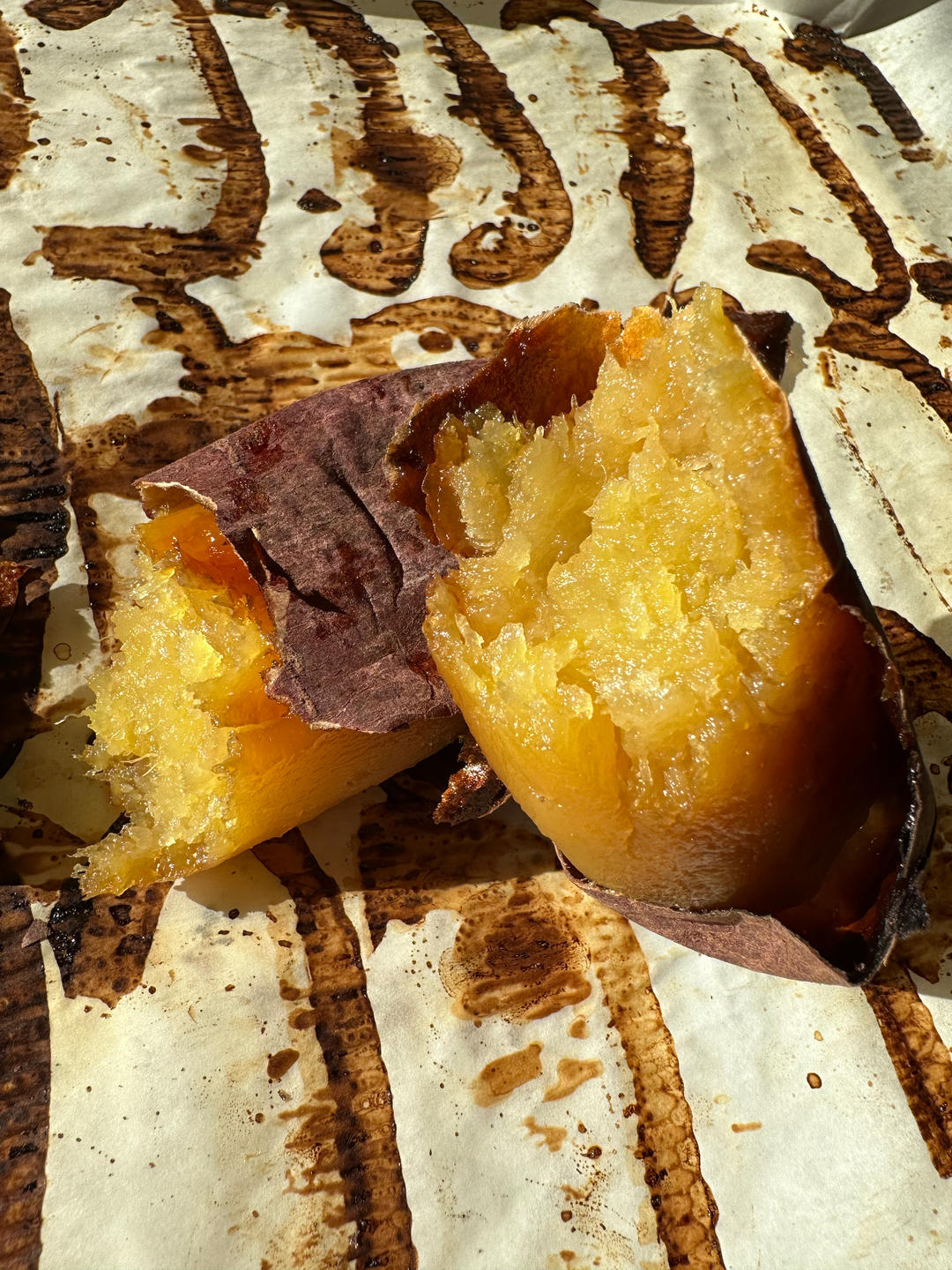 【糯唧唧的烤红薯】糖油四溢皮肉分离外糯里嫩吸溜着吃！