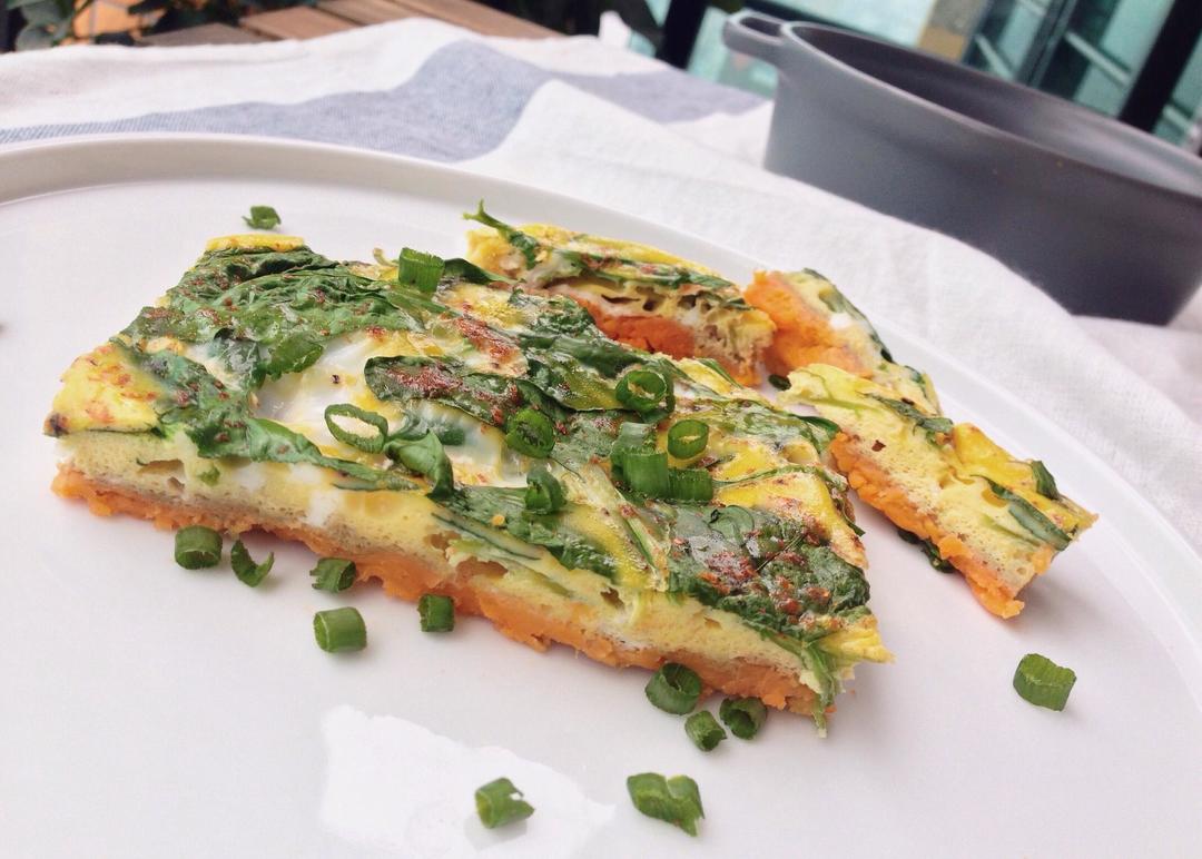 红薯菠菜鸡蛋烤锅Casserole的做法