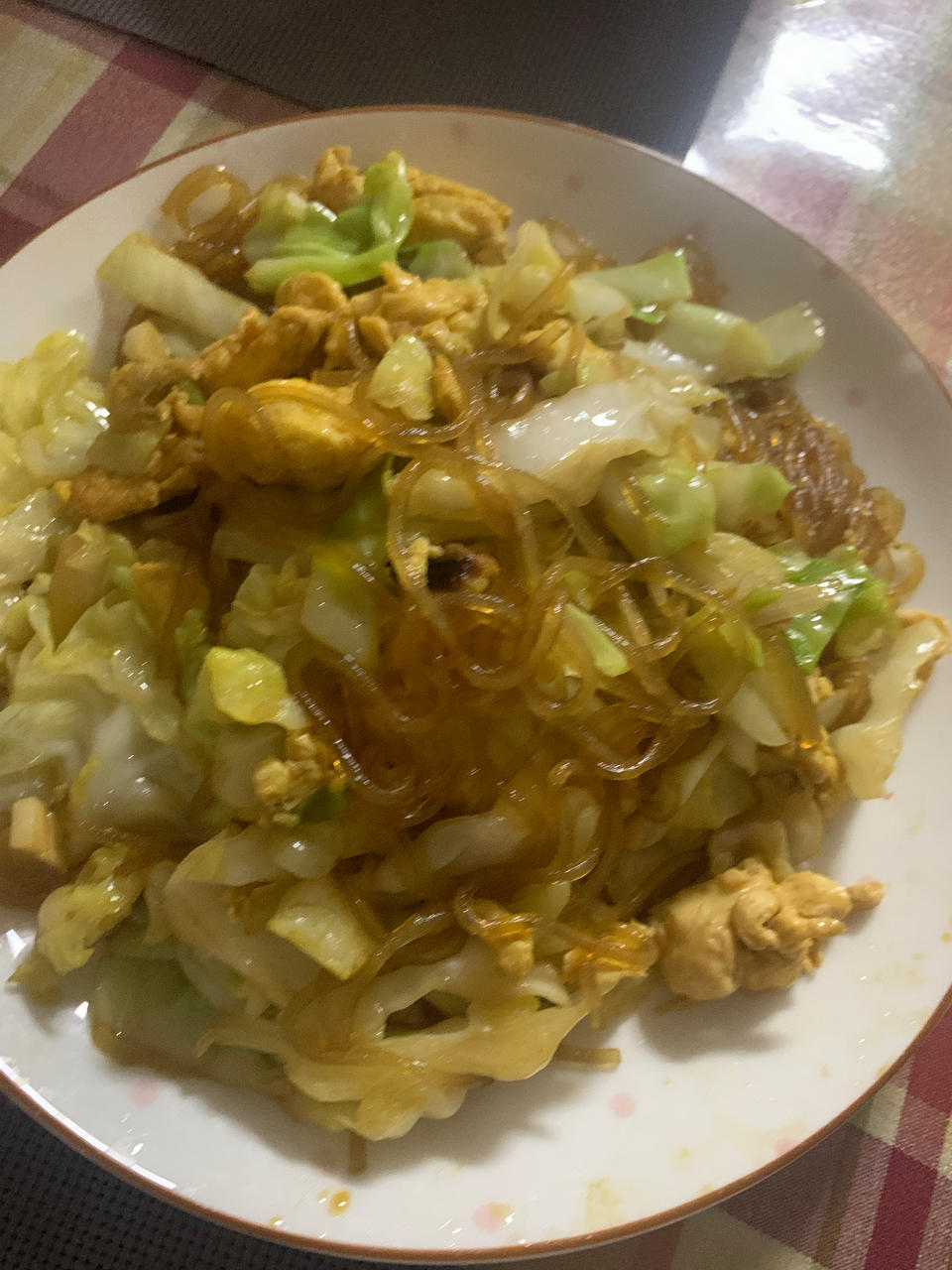 包菜炒粉丝