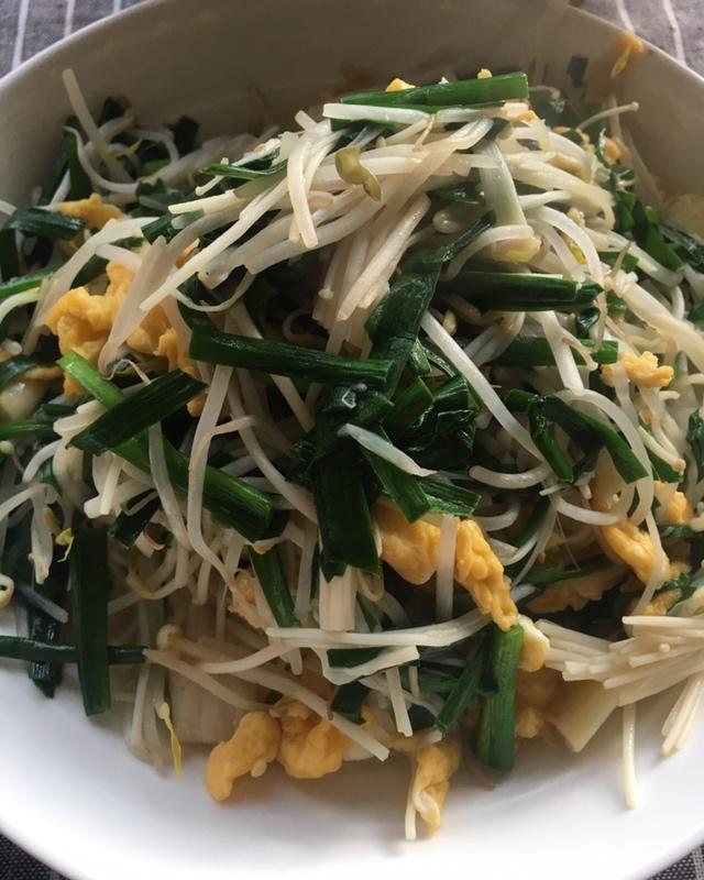 （快炒菜）金针菇韭菜炒鸡蛋