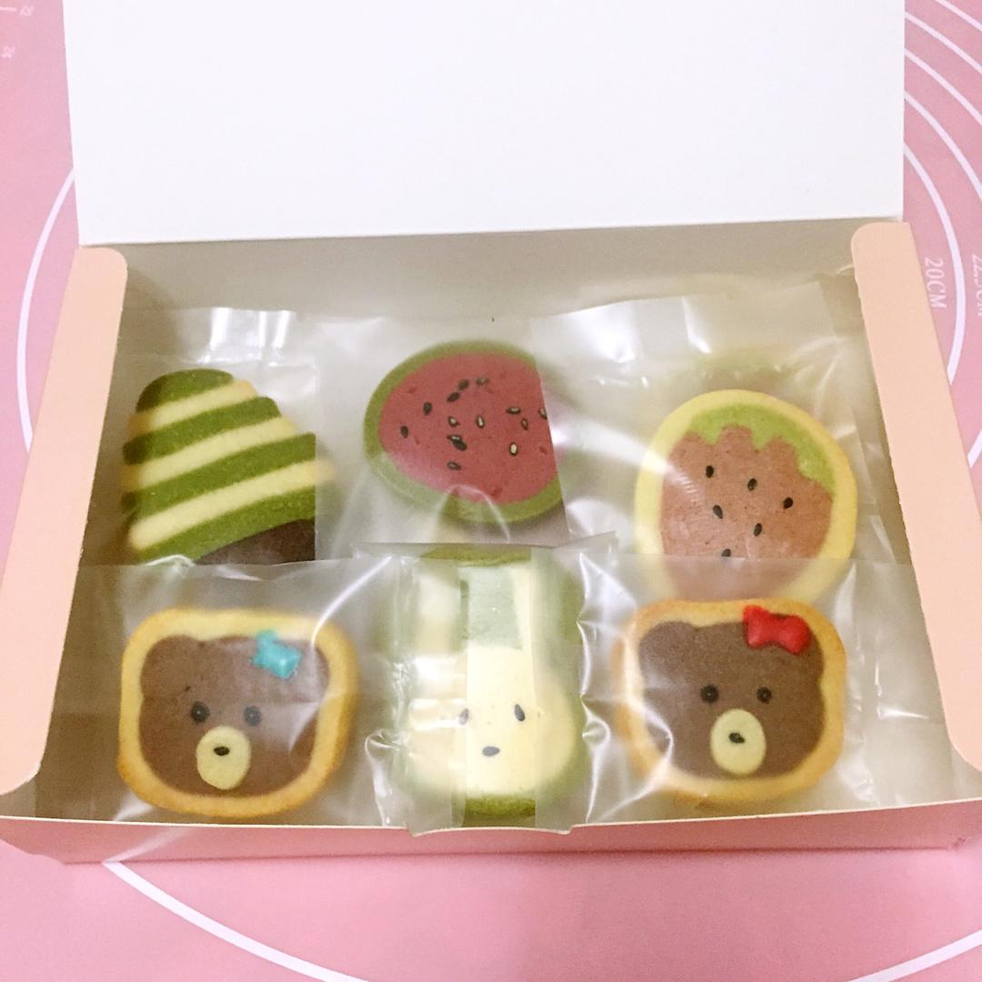 超可爱不用模具版动物曲奇饼干造型合集（小猪，小猫，青蛙，小熊，小兔）