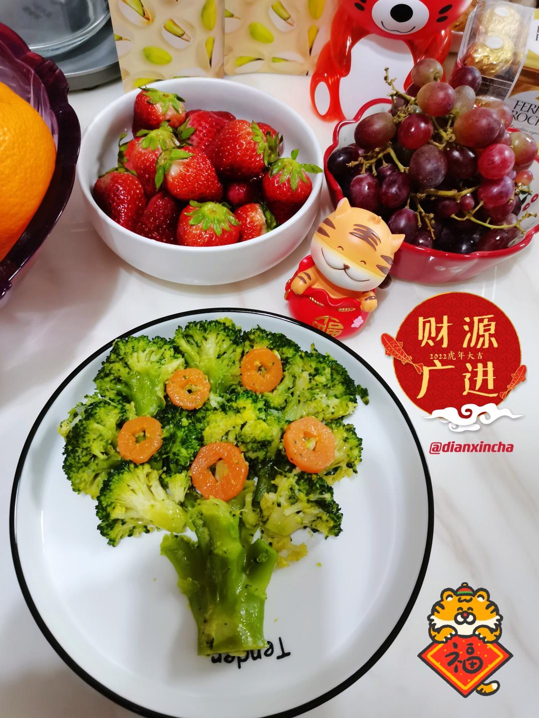年夜菜之吉祥发财树（辣汁西兰花）
