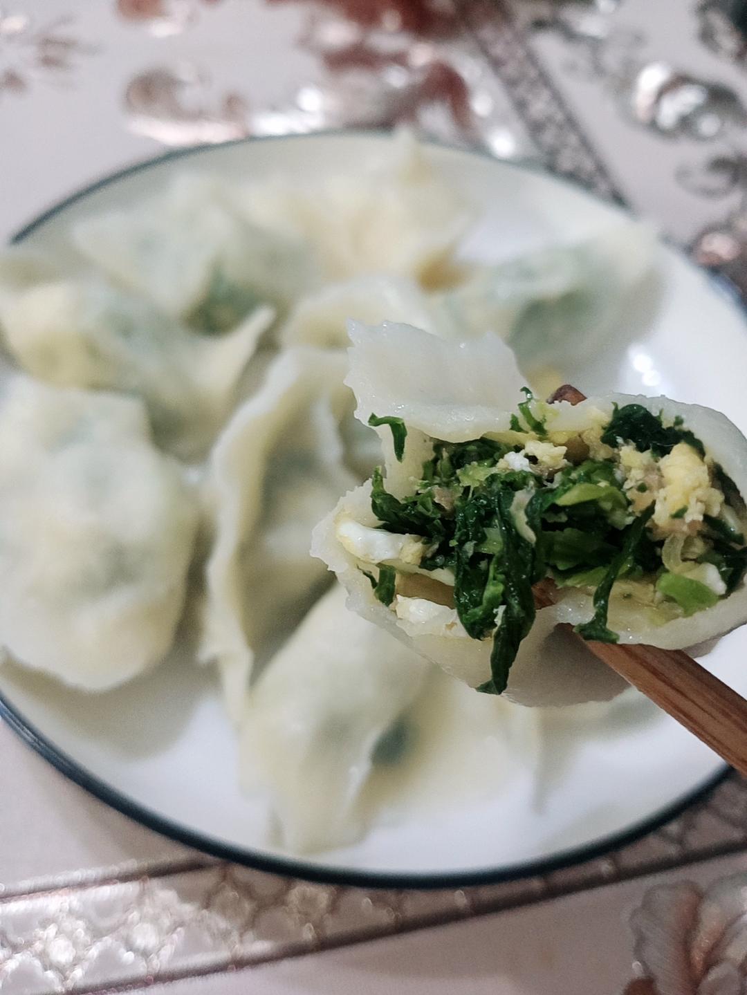 小白菜鸡蛋馅水饺🥟