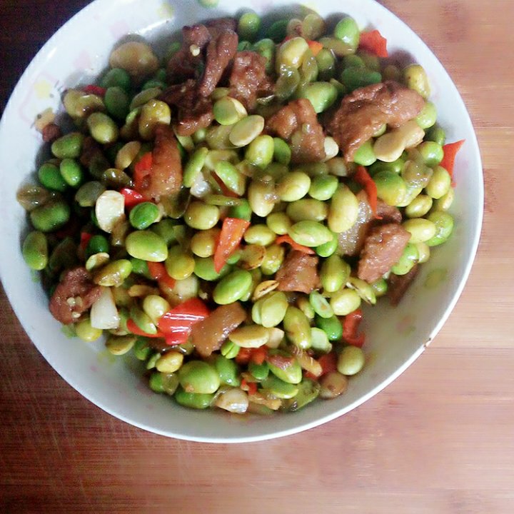 青豆炒肉