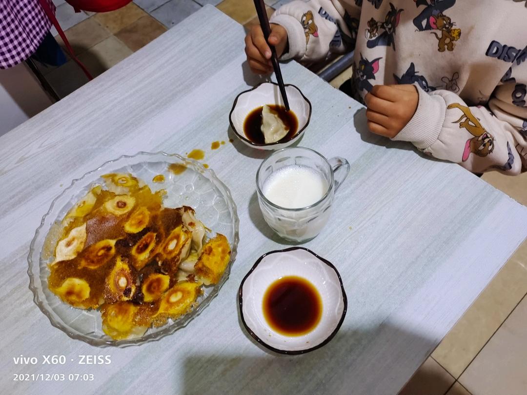 剩饺子速冻饺子变锅贴（冰花版）