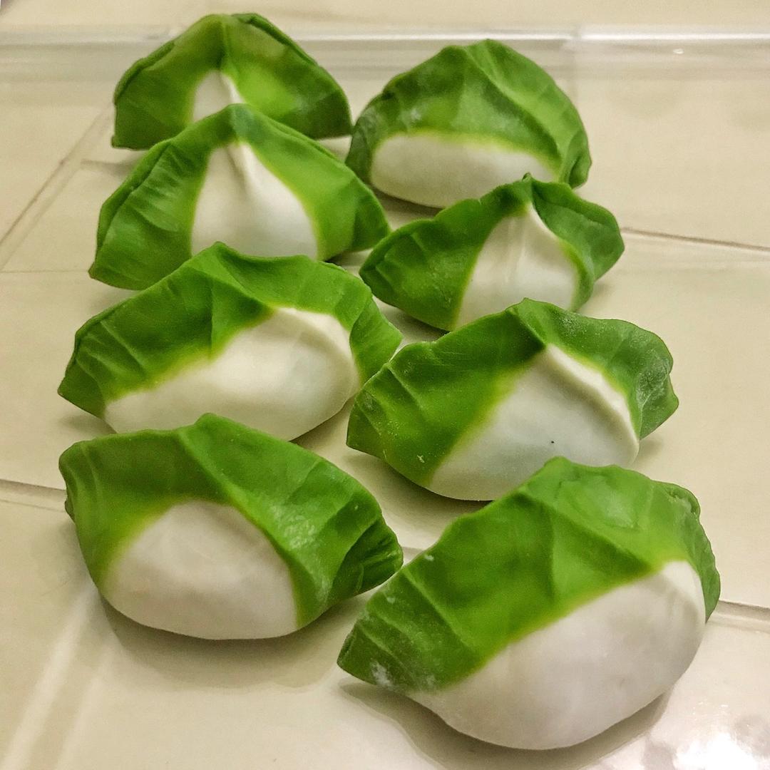 翡翠白玉白菜水饺详细版(附翡翠白玉白菜饺包法,翡翠白玉饺子皮两种制