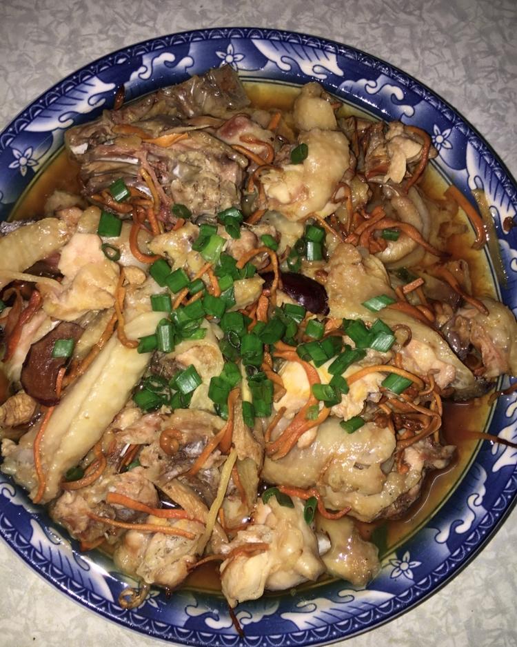 虫草花蒸鸡