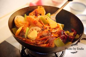 干锅虾，快手菜/铸铁锅版的做法 步骤4