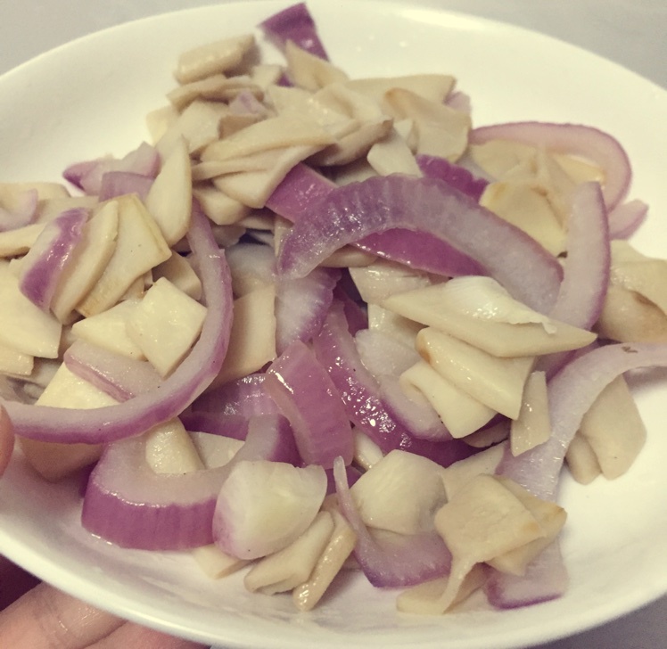 洋葱遇到杏鲍菇