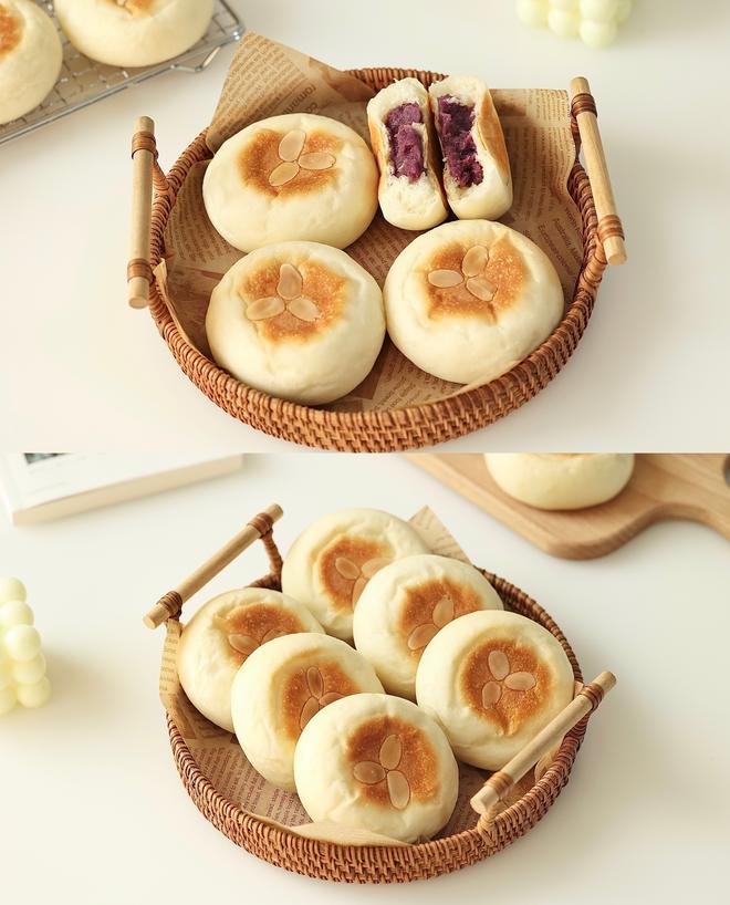 日式紫薯芋泥面包的做法