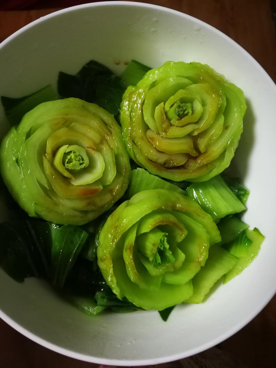 步骤图 玫瑰 上海青的做法 玫瑰 上海青的做法步骤 菜谱 下厨房