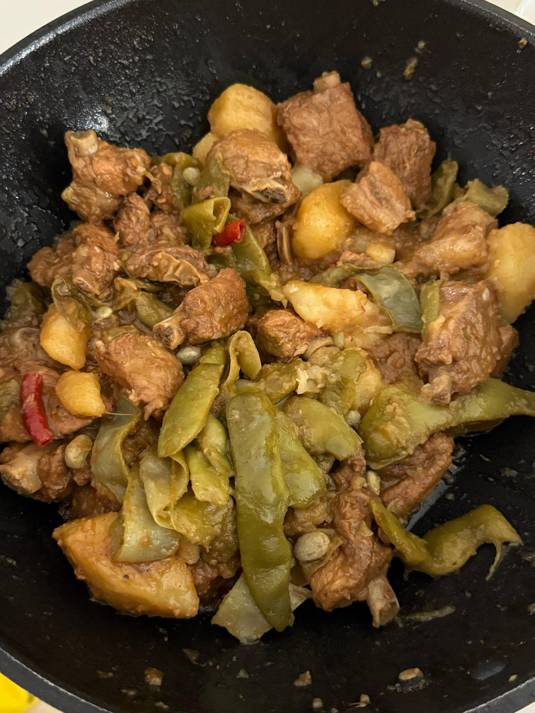 硬菜代表--排骨炖豆角土豆（豆角焖面胚子）