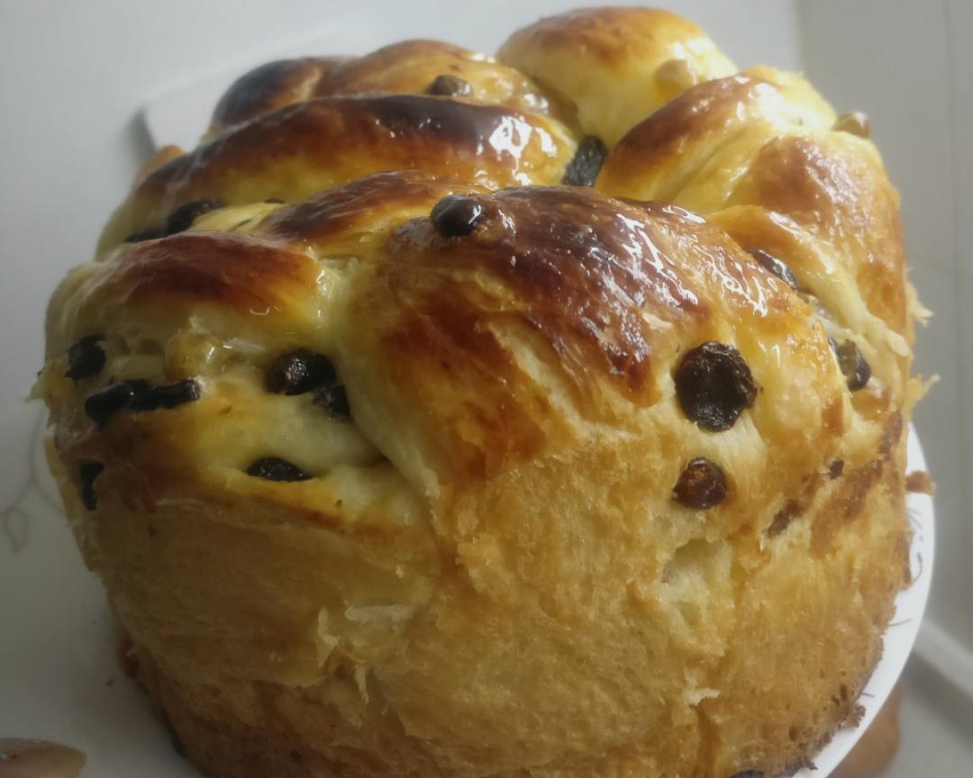 葡萄干蜜豆丹麦面包（引鉴他人出手膜方法）