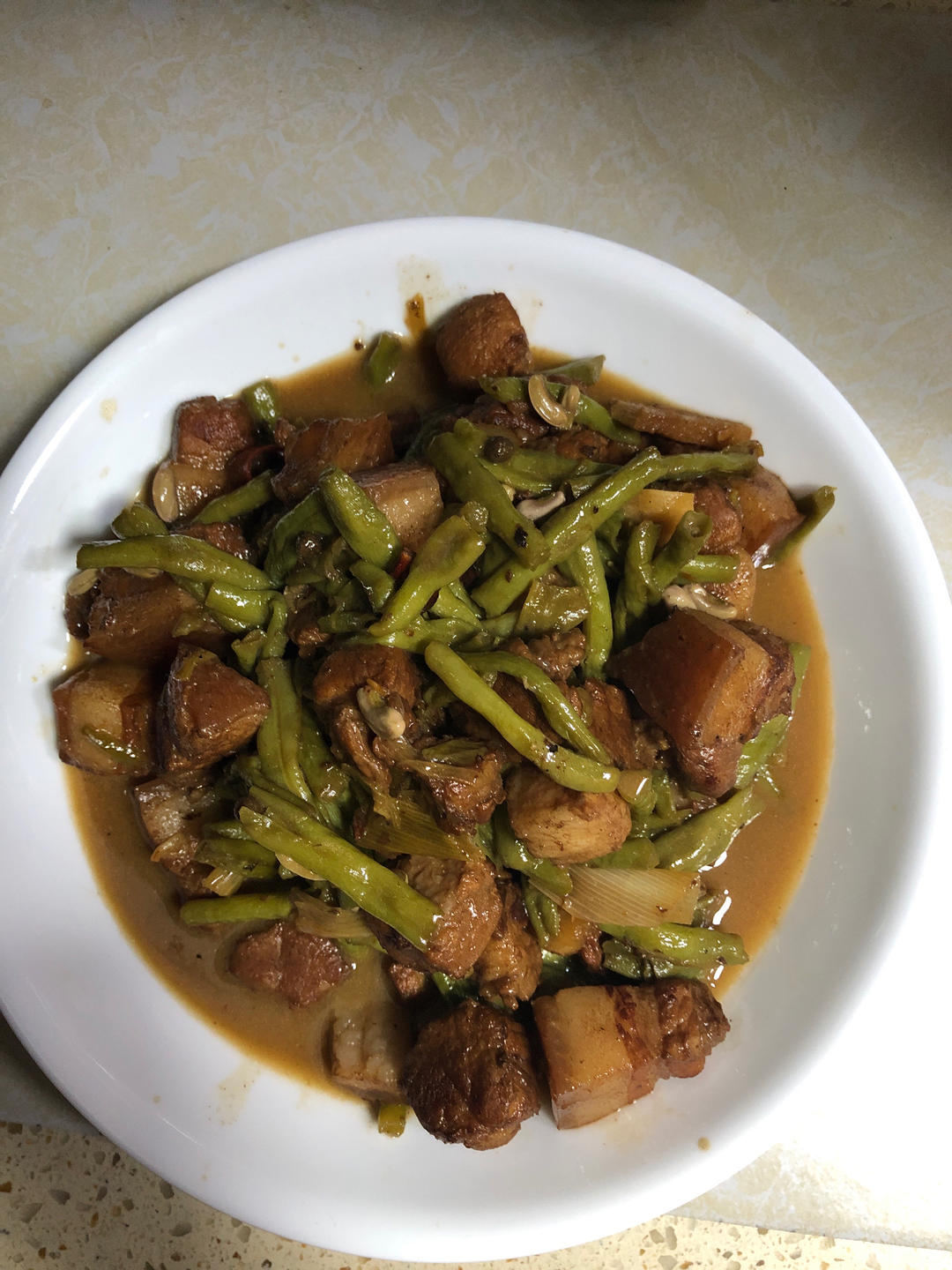 红烧肉炖豆角（绝对下饭）