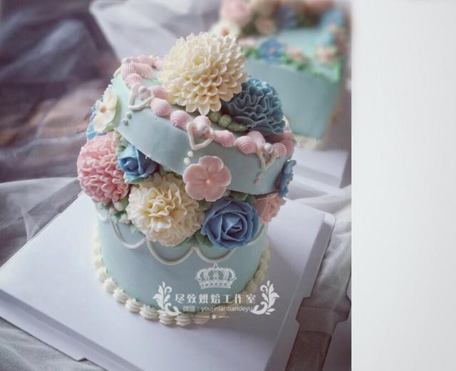 韩式花盒蛋糕制作