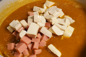 南瓜海鲜豆腐煲的做法 步骤6