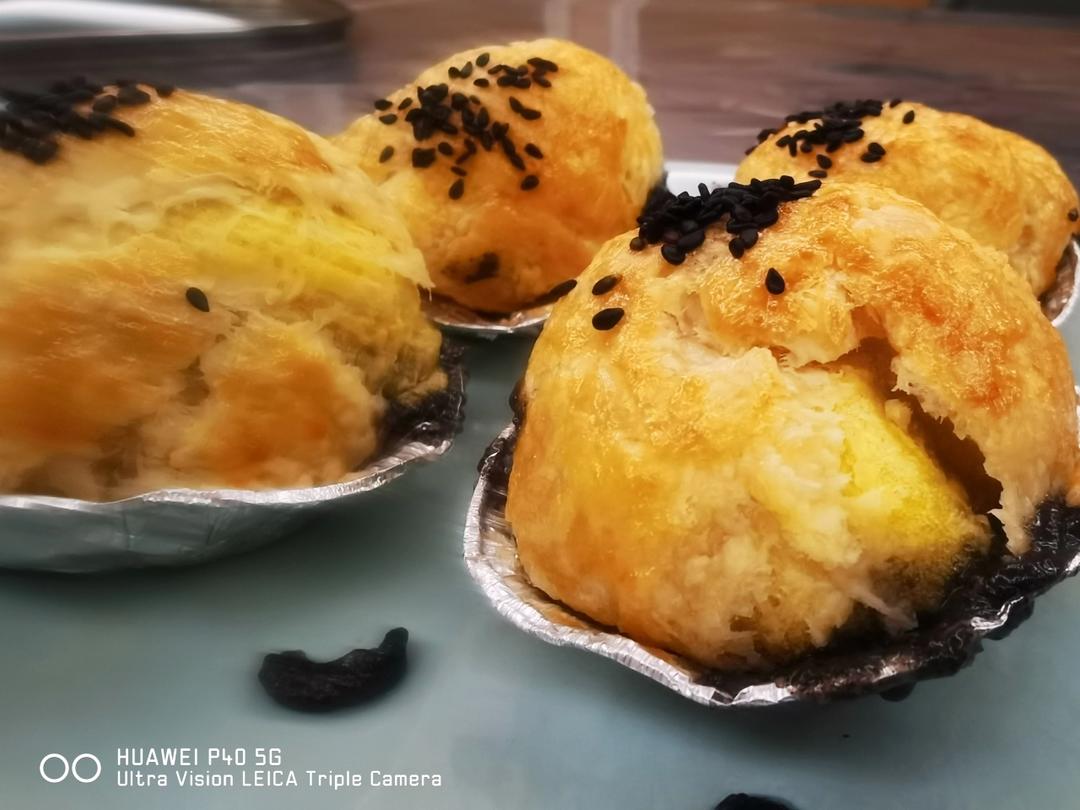 有空气炸锅就能做的小点心「酥皮汤圆」蛋挞皮与汤圆的完美结合👍👍👍