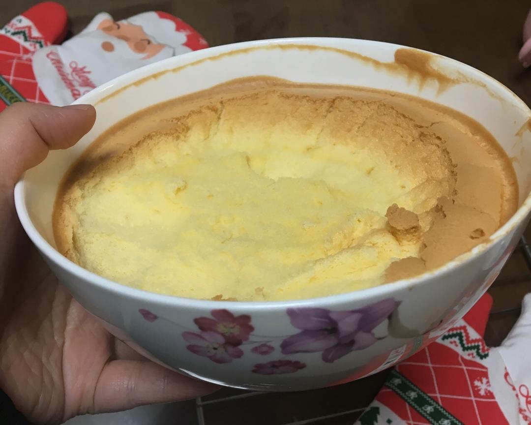瓷碗烤蛋糕没烤熟的解决办法的做法