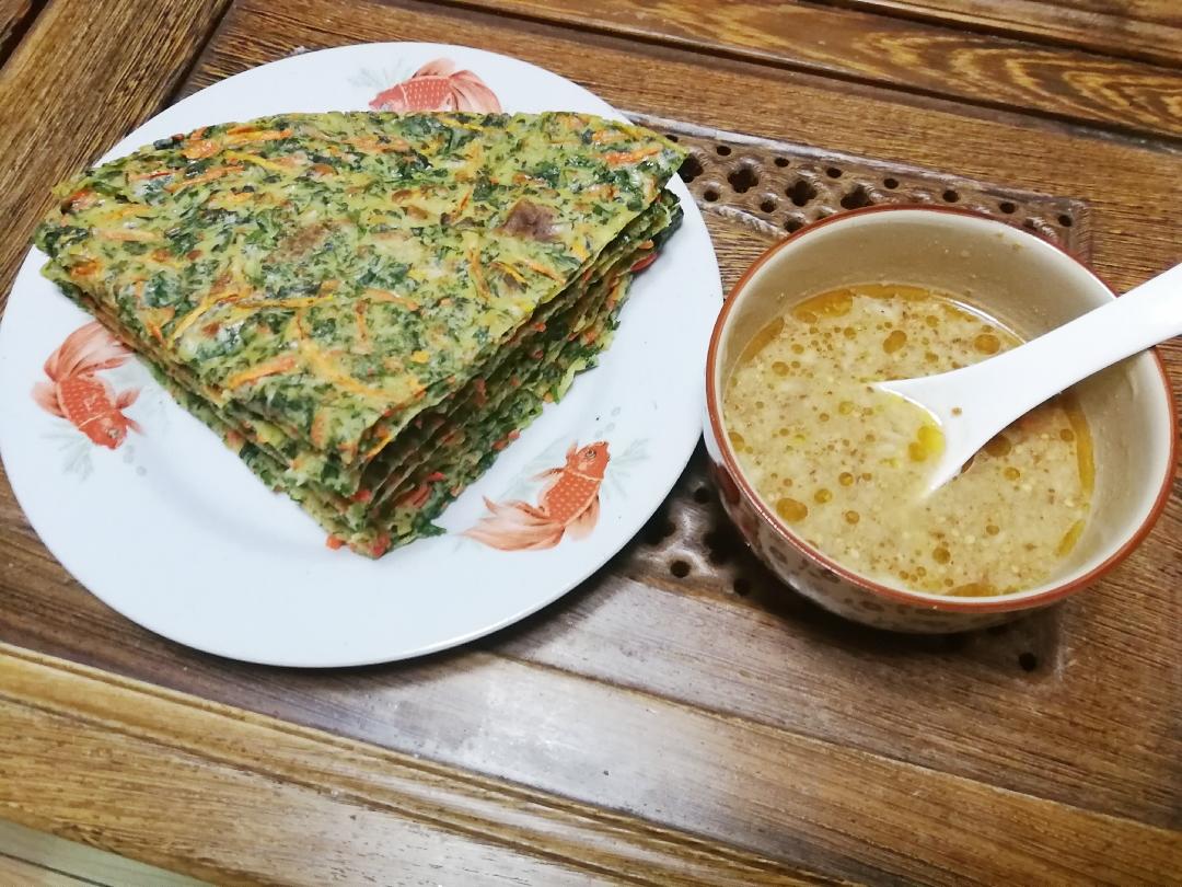 荠荠菜煎饼，春天的味道。的做法