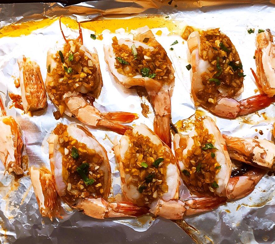 蒜蓉烤虾烤箱版