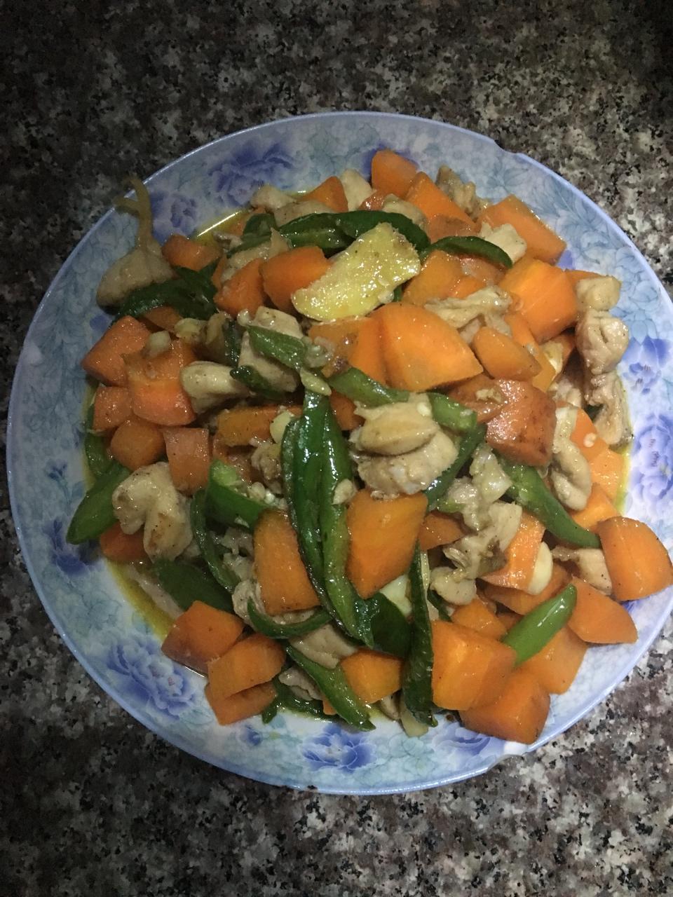 青椒鸡肉胡萝卜