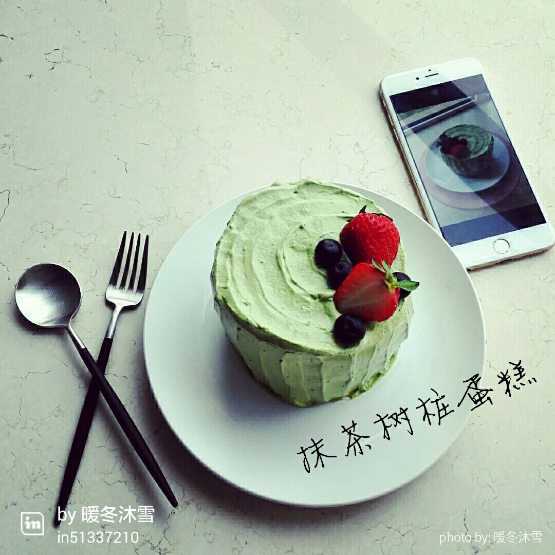 抹茶奶油戚风蛋糕