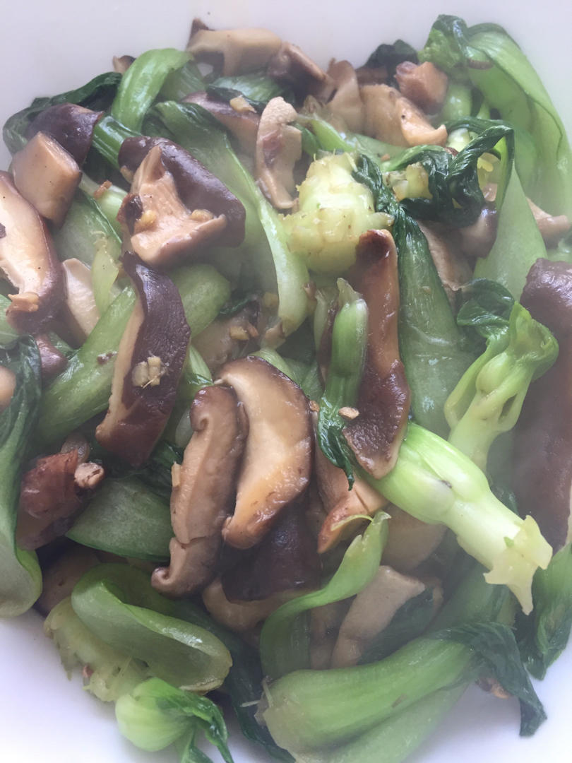 简易版香菇扒油菜