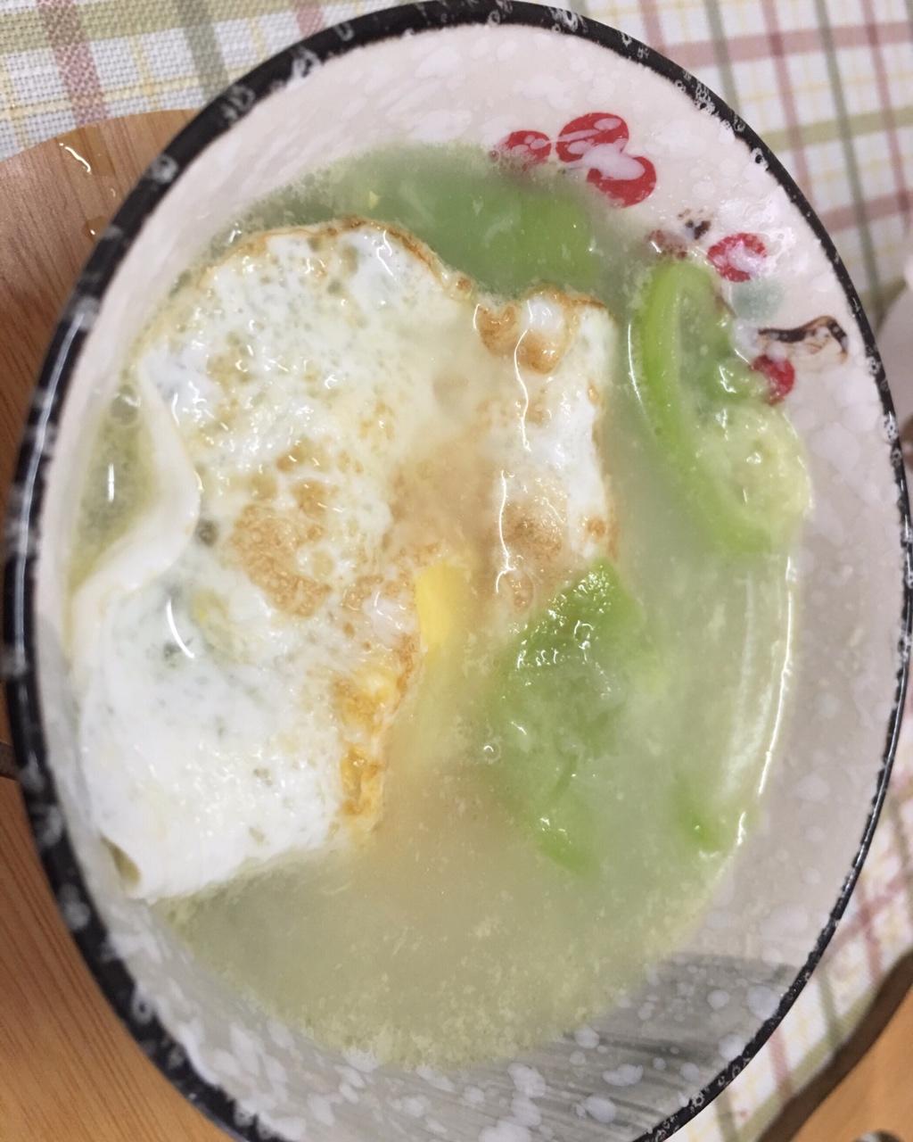 丝瓜煎蛋汤（面）